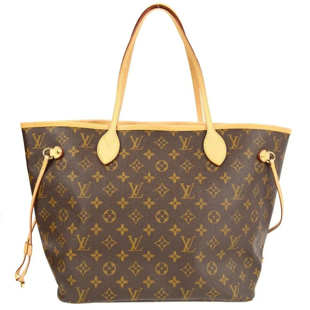 Louis Vuitton Neverfull MM Shoulder Tote Bag Monogram